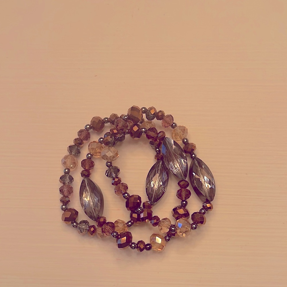Three stretch bracelets